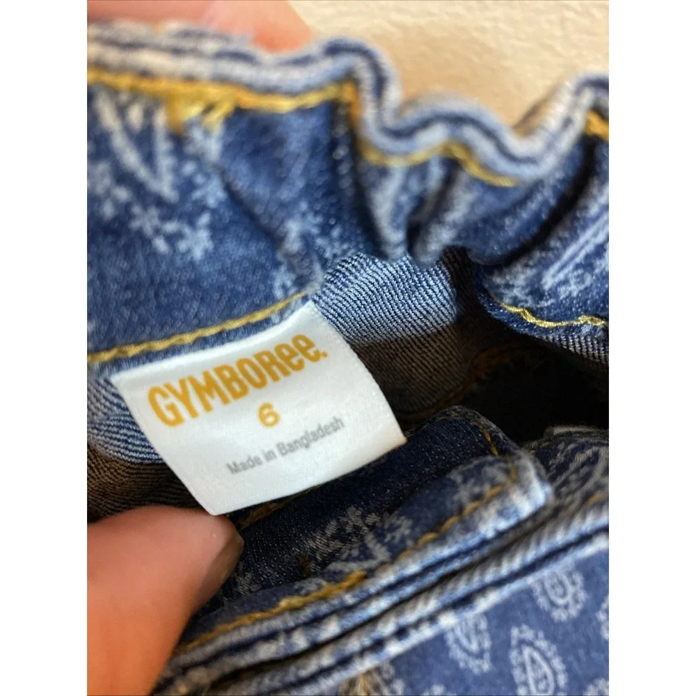Gymboree Girls Blue Denim Bermuda Short Size 6 2017 Tag Paisley‎